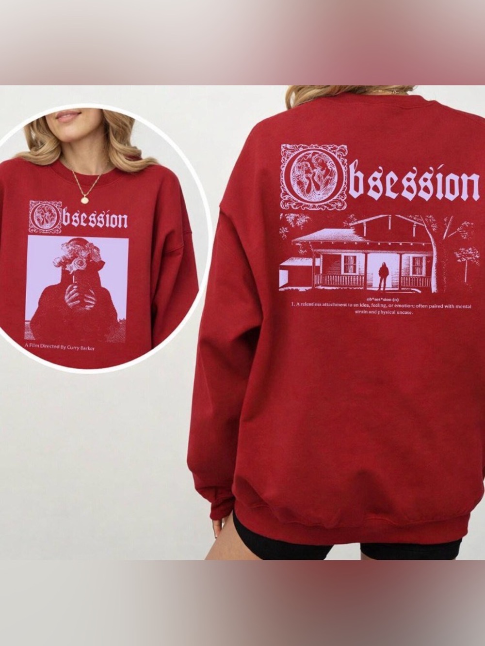 Obsession Movie 2026 T-Shirt, Curry Barker Gothic Horror Thriller Sweatshirt